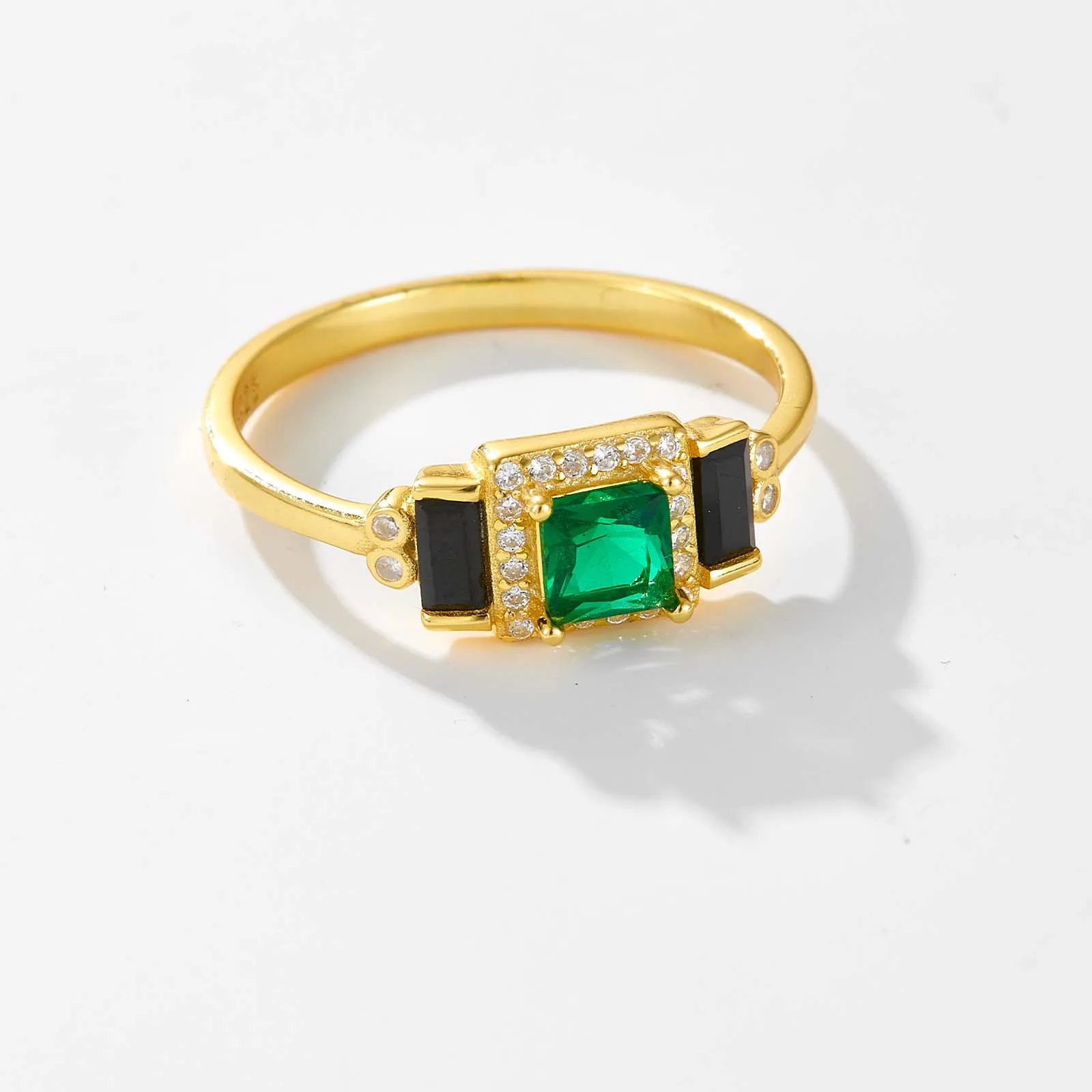 ANDYWEN 925 Sterling Silver Gold Clear Green Zircon Ring Collection Luxury Anillofino Marilyn Crystal Black Women Wedding