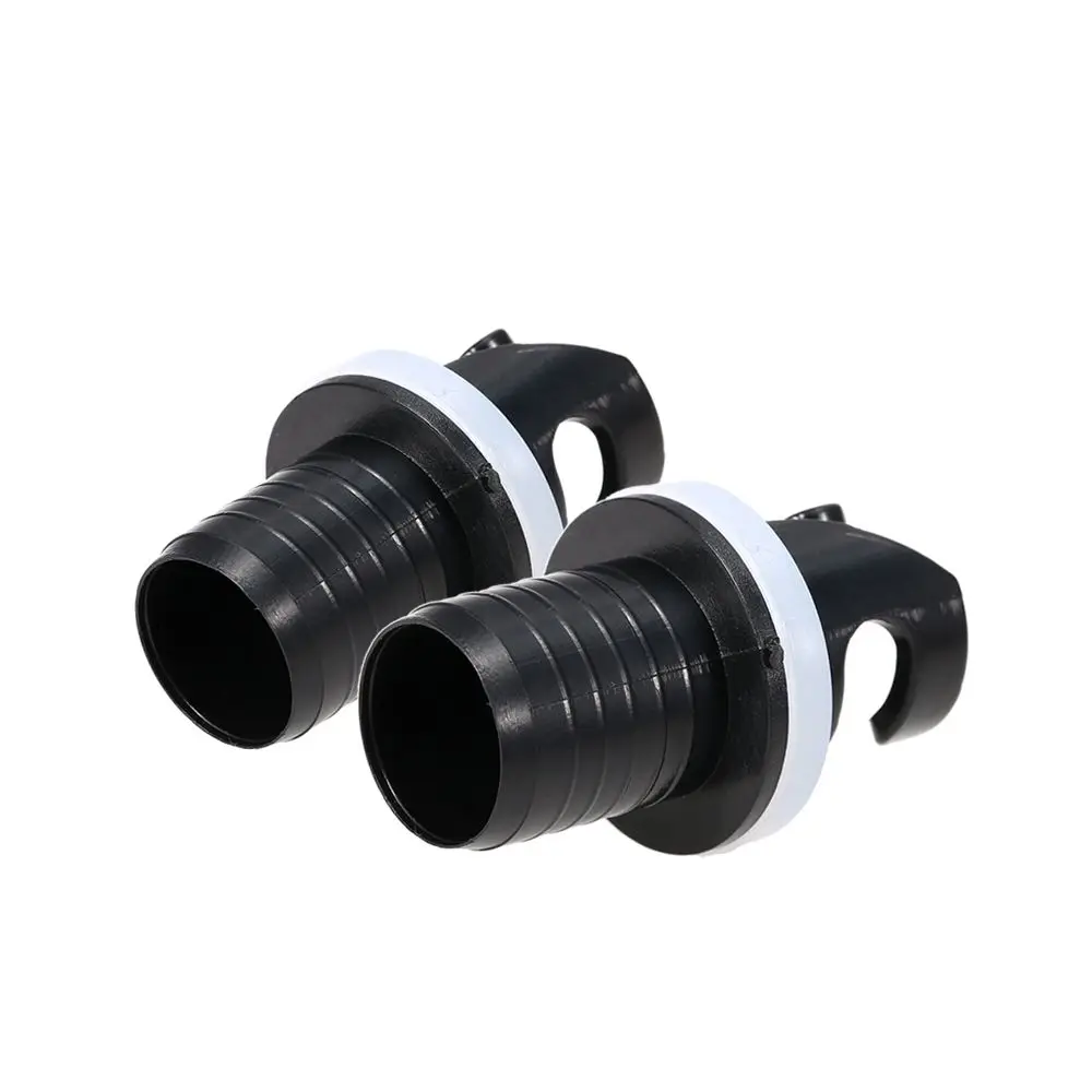 Black PVC Raft Foot Pump Electric Pumps Inflatable Boat Connector Air Valve Caps Fishing Kayak Accessories Screw Hose Adapter