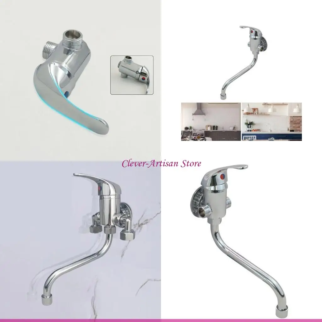 

E06B Wall Entry Kitchen Faucet Hot & Cold Water Mixers for Various Kitchen Scenarios