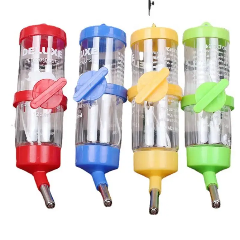 

250ML Cage Hanging Plastic Stainless Steel Guinea Pig Squirrel Rabbit Hamster Water Drinking Dispenser Feeder