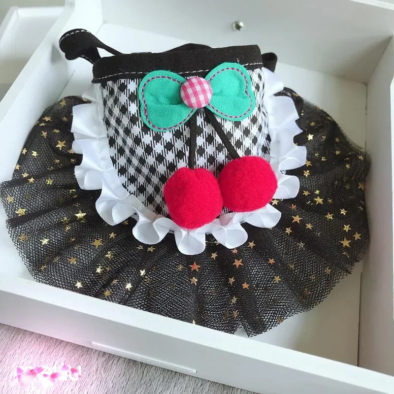 Cherry Pet Collar Lace Small Dog Neckerchief Cat Collar Flower Cute Charm Adjustable Safety Kitty Kitten Collars