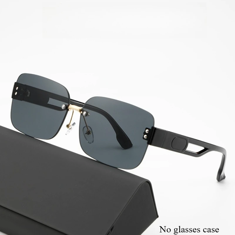 

3PCS Rimless Sunglasses Gradient Lenses UV Protection Frameless Shades Vintage Korean Style Rectangular Sunglasses for Women Men