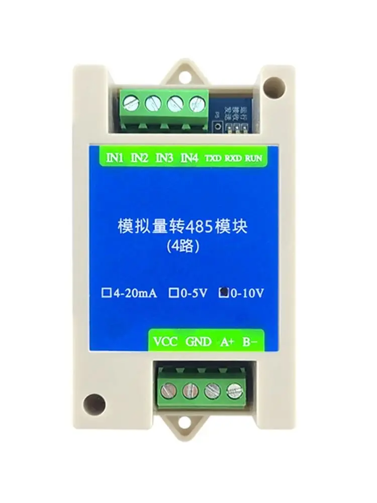 Moduł konwersji analogowy 4-20mA 0-5V 0-10V na RS485 Modbus RTU protokół 2 4 8 kanałowy cyfrowy moduł transformacji RS485 — zdjęcie 2