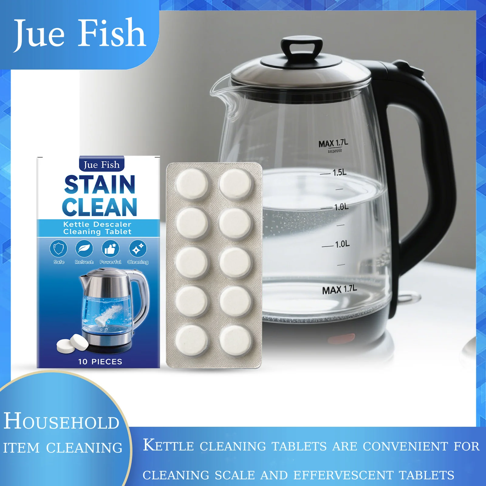 

Water Bottle Cleaning Tablets are Suitable for Daily Household Cleaning of Water Stains, and Multiple Types of Water Bottles