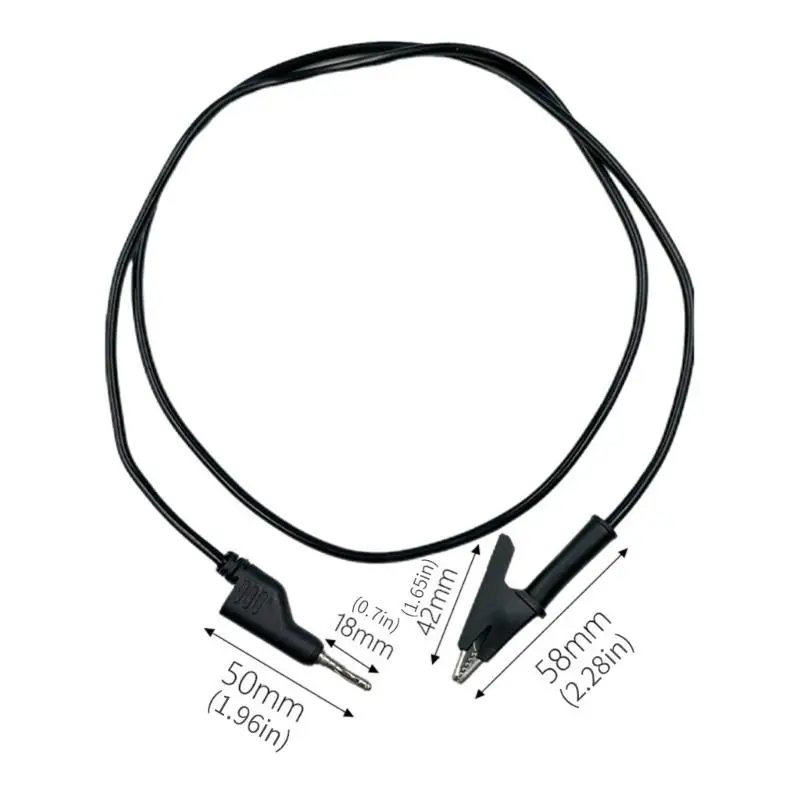 2Pcs Banana Plug to Clip Test Leads Universals Multimeter Test Leads D2RD