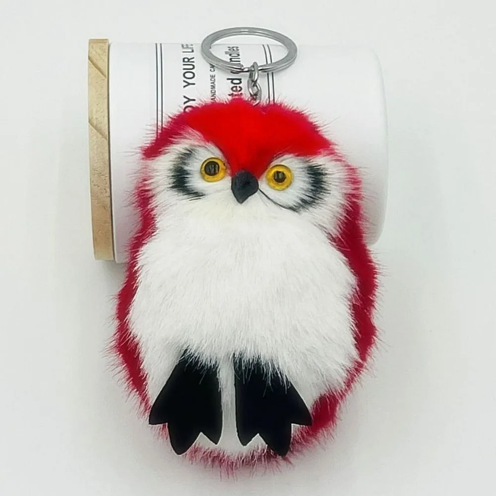 Cute Owl Keychain High imitation Milan marten Alloy Backpack Pendant Cartoon Car Key Chain