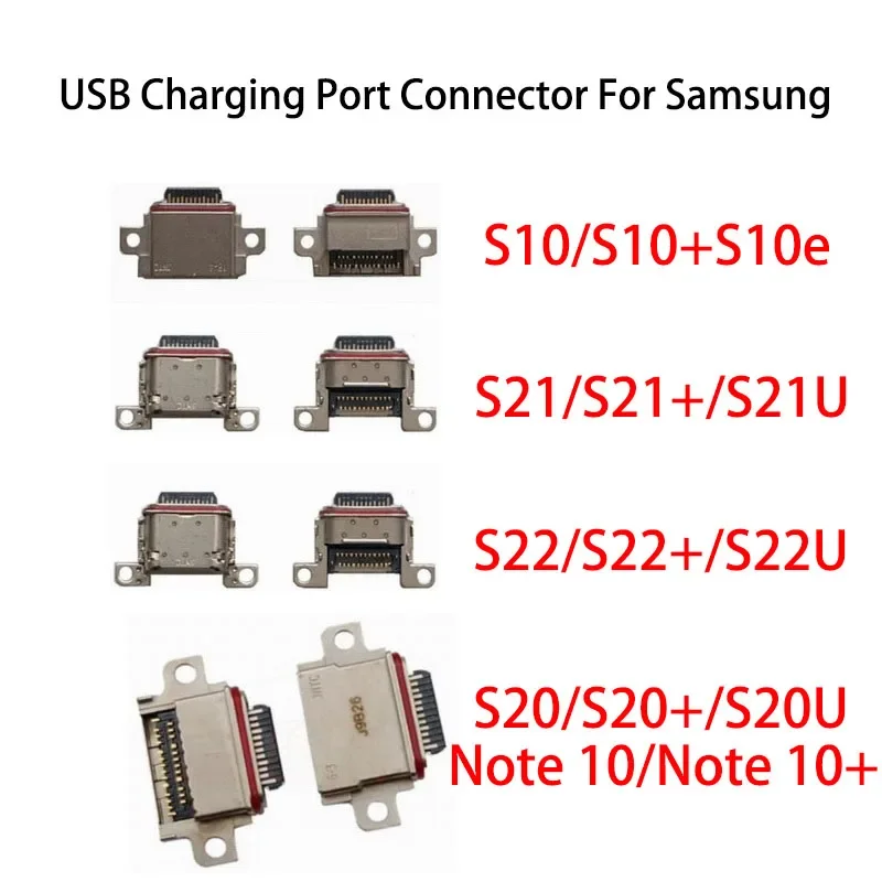 

10pcs USB Charging Port Connector For Samsung S22 S10 Plus S10E S20U S20 Note 10 Plus S21 S21 Ultra Charger Plug Dock