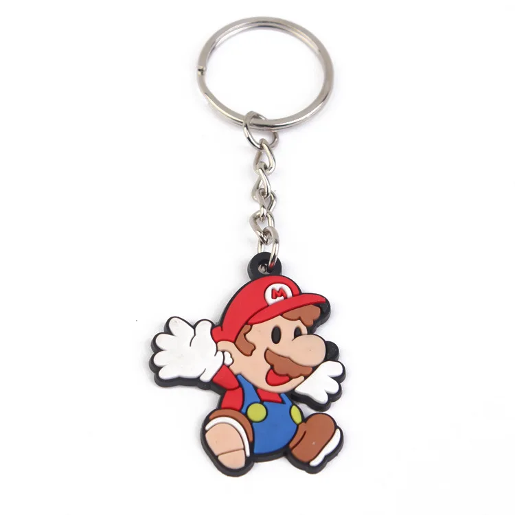 Super Mario Bros Keychain High Quality PVC Cartoon Anime Bag Pendant Decoration Doll Keychain Kids Women Men Birthday X-mas Gift