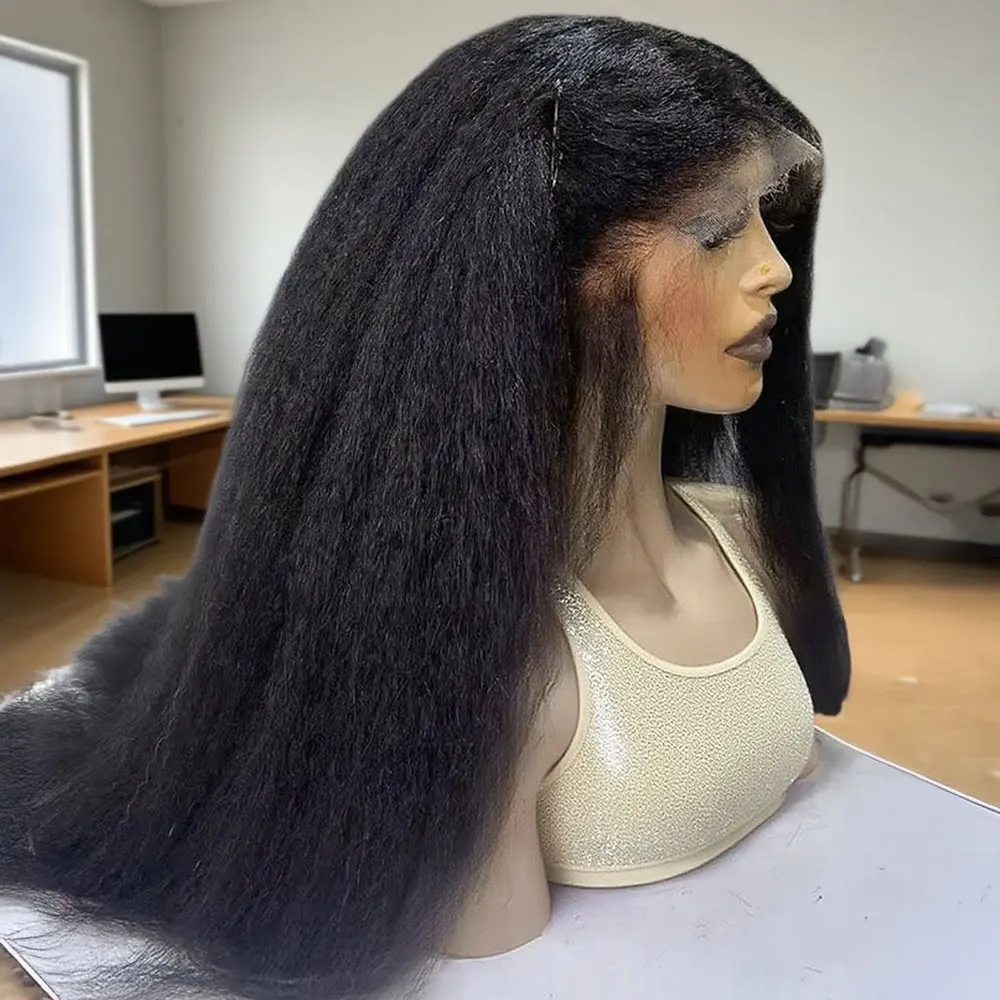 250 % Dichte, verworrene gerade Perücke, 13 x 4, 13 x 6, HD-Spitze-Frontal-Echthaar-Perücken, brasilianische 30 36 Zoll, 360-Grad-Vollspitze-Front-Perücke für Frauen