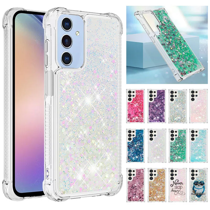 A16 Sequined Quicksand Case For Samsung Galaxy A16 A 16 6.7''SM-A165F Phone Cover Samsung A06 SM-A065F Silicone Etui Funda Coque