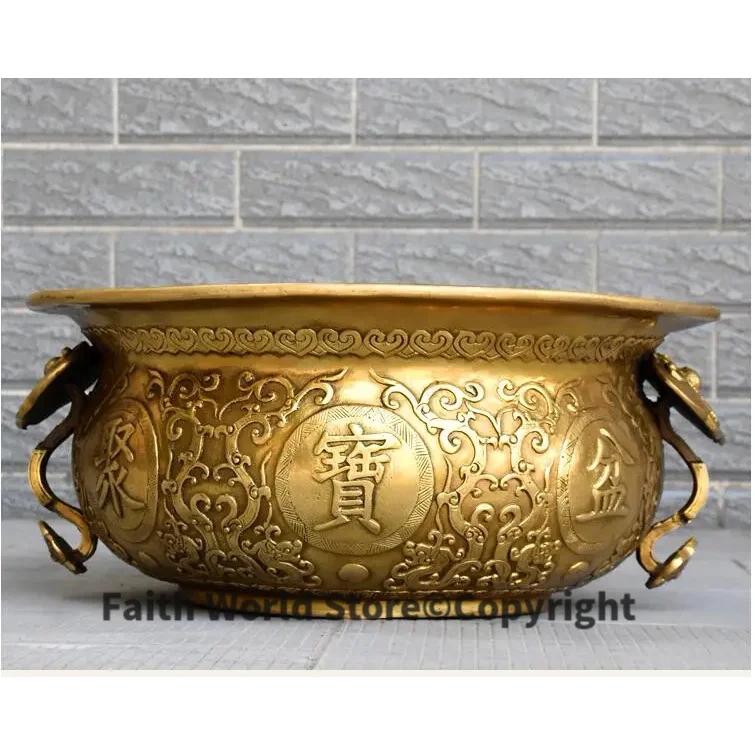 44CM LARGE # Efficacious HOME OFFICE Talisman-The town house Money Drawing thriving business FENG SHUI Cornucopia treasure bowl