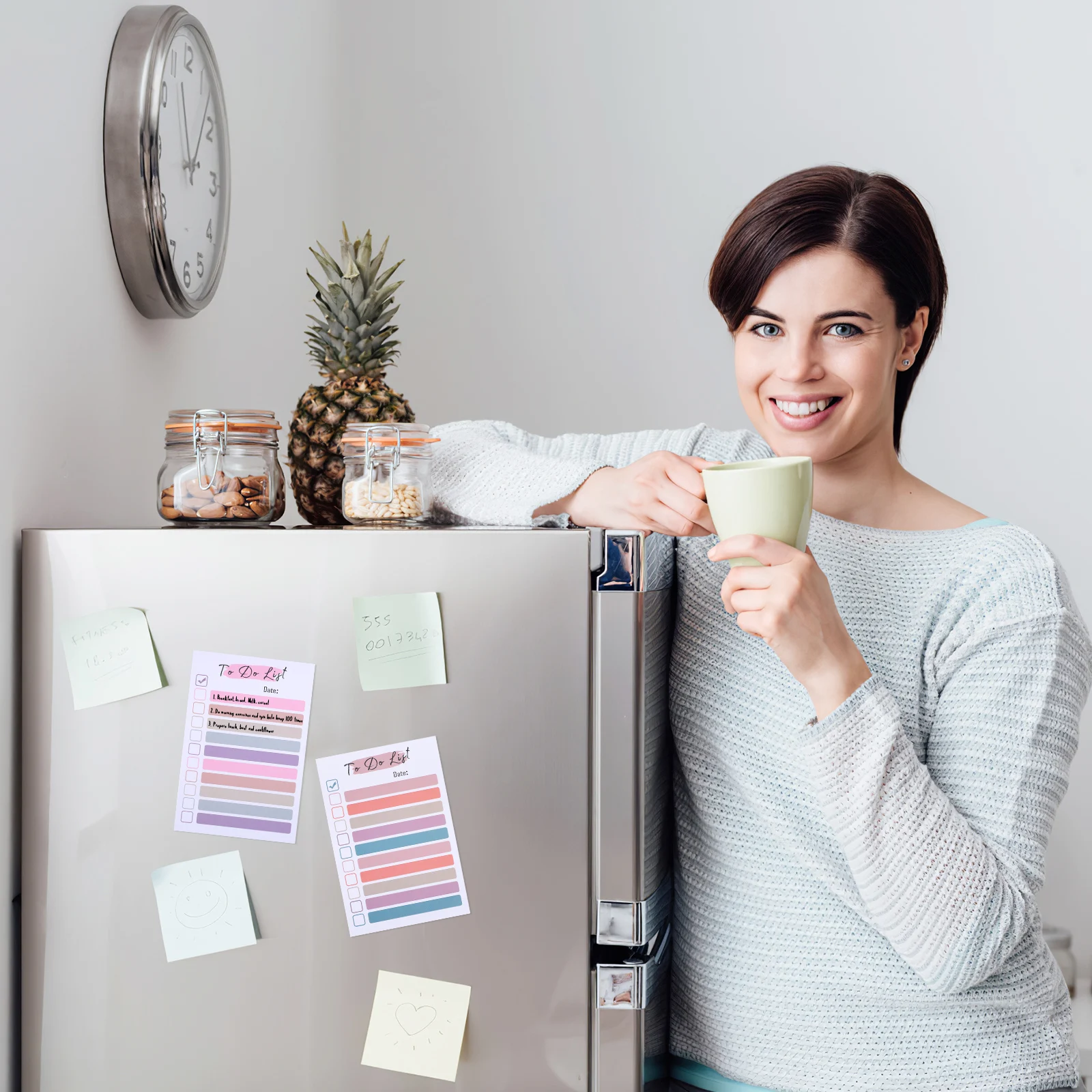 

4 Pcs Rainbow 10x15cm 100g Paper Memo Pads for Office Classroom Home Multi Purpose Planner To Do List Small Memo