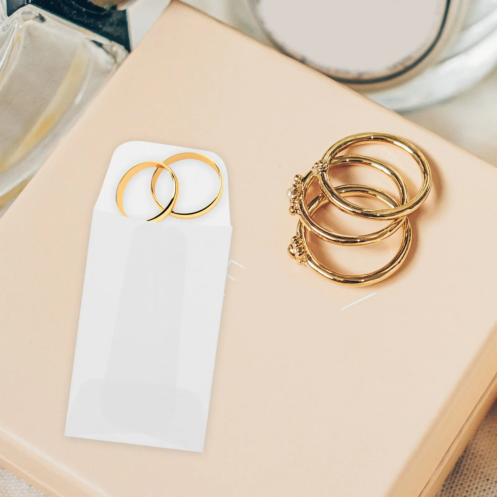 

50Pcs Hangtag Envelopes Sturdy Small Envelopes for Jewelry Cards Coins Efficient Sorting and Tidy Storage Pouches