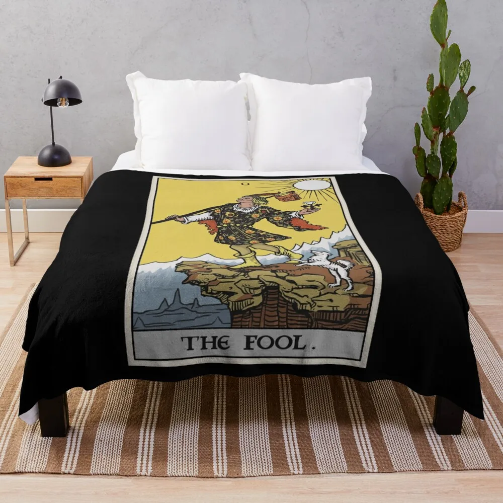 

The Fool Tarot Card Throw Blanket Thermals For Travel Decorative Throw Plaid Furrys Blankets