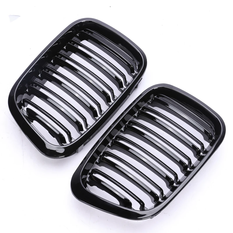 Chrome Frame Grill M Color Double Slat Carbon Grille For BMW 3 Series E46 4 Door Sedan Saloon Touring Compact 330 320i 325i 328i - view 3