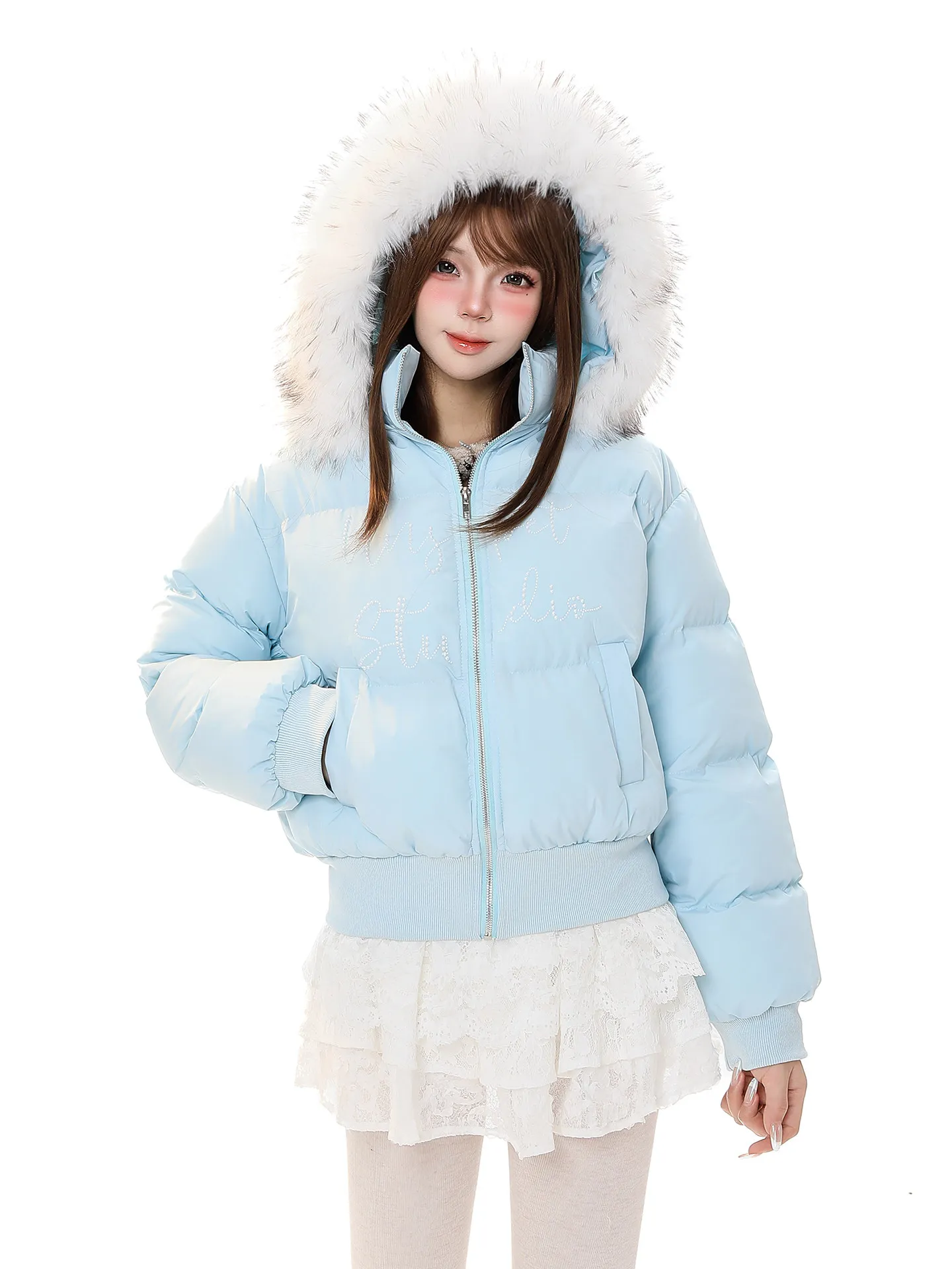 

Новая женская зимняя утепленная хлопковая куртка с капюшоном Sweet Spicy Girl: приталенная, теплая, премиум-класса, верхняя одежда