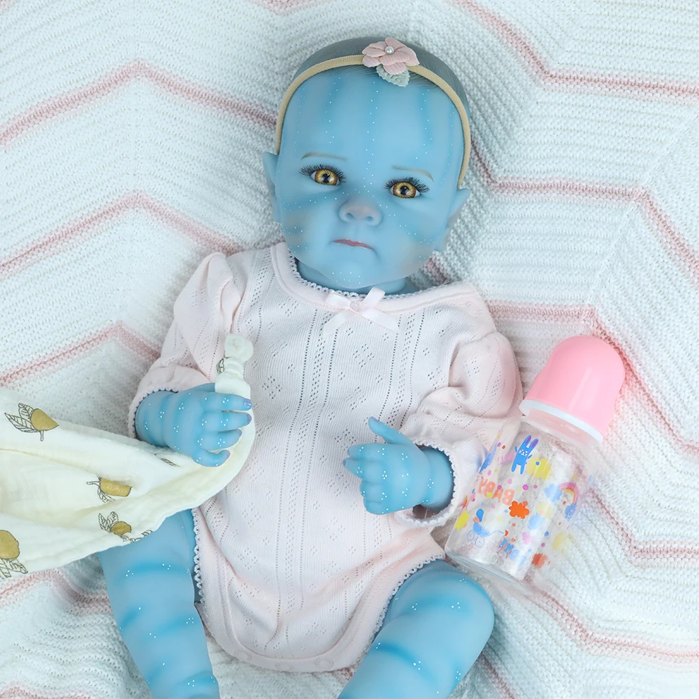 18 inch full body reborn baby blauwe poppen Bettie Avatar pasgeboren babyformaat handgeschilderde 3D huid met zichtbare aderen Mu Sundae Bebes