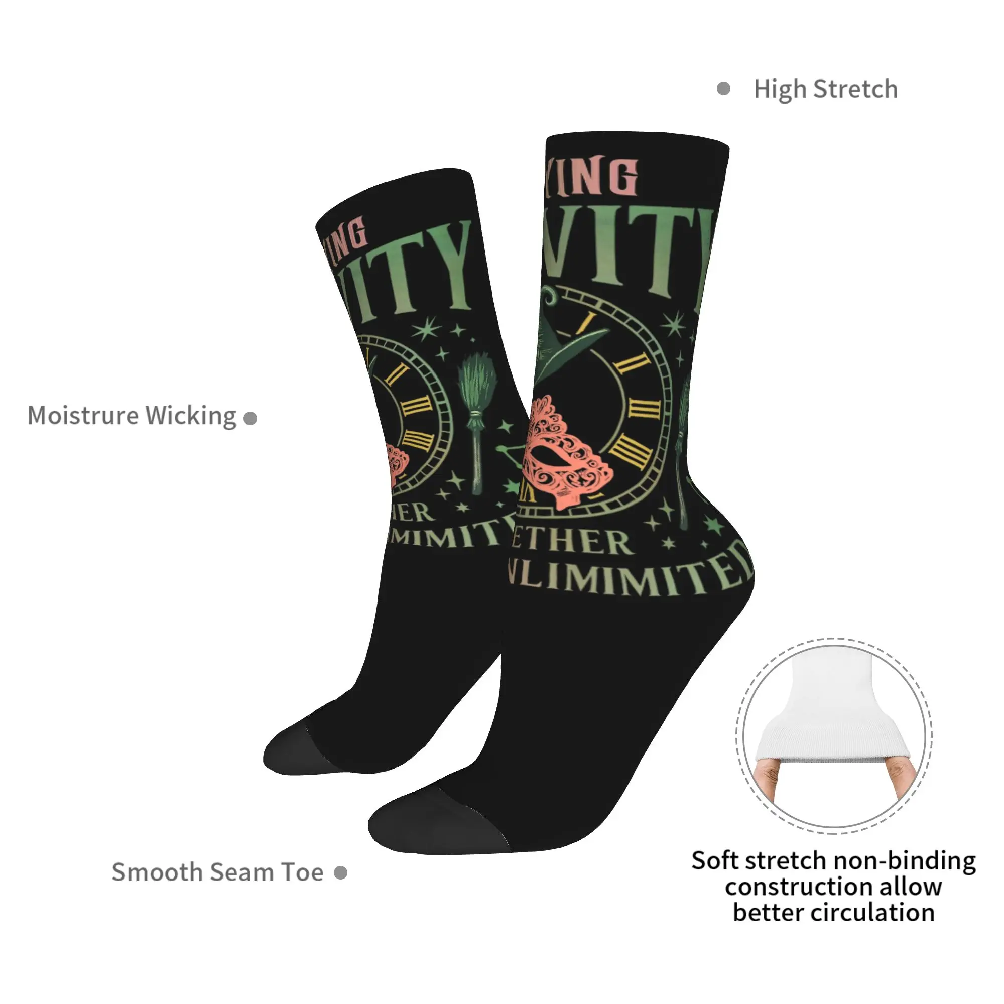 Wicked Together We're Unlimited Socks Kaus Kaki Poliester Pria Wanita Novelty Spring Summer Autumn Winter Middle Tube Socks