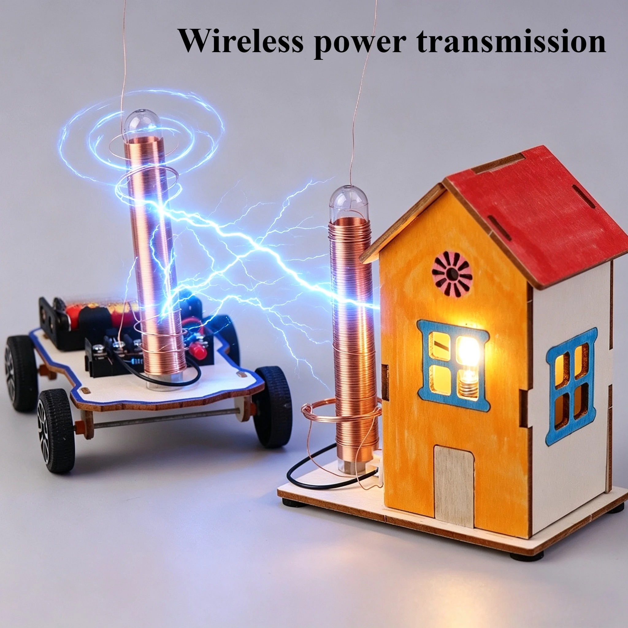 Modelos de Experimentos Científicos e Educacionais para Crianças, Brinquedos de Ciência e Educação com Componentes de Transmissão de Energia Sem Fio DIY