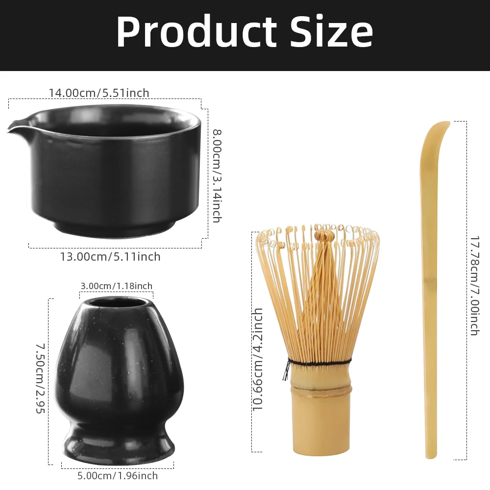 4 STUKS Japanse Matcha Theeservies Veilige Bamboe Garde Theelepel Theesets Indoor Drank Winkel Thee maken Gereedschap Accessoires