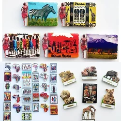 African Tanzania Fridge Magnet City Landscape Tourist Souvenirs Magnet Refrigerator Stickers Collection Gifts Home Decorations