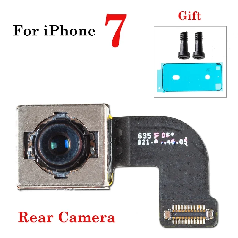 

1PCs back rear main camera lens flex cable screws waterproof sticker module assembly for iPhone 7 4.7 inch A1660 a1679 A1780