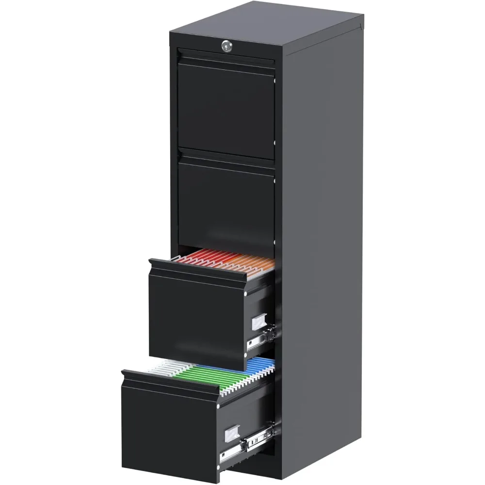 Drawer File Cabinet with Lock,Metal Filing Cabinet Office Home for Legal/Letter Size,Assembly Required,