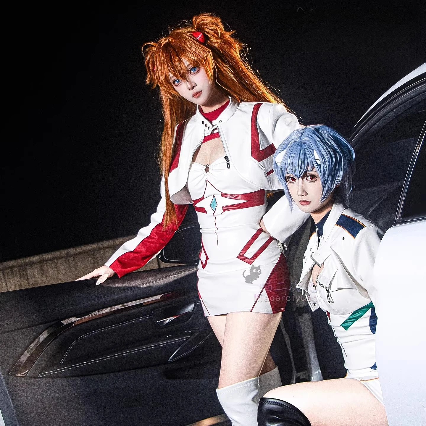 

Asuka Langley Soryu Anime EVA Cosplay Ayanami Rei Costume Sexy Daily Leather Motorcycle Coat Outfit Women Halloween Uniform