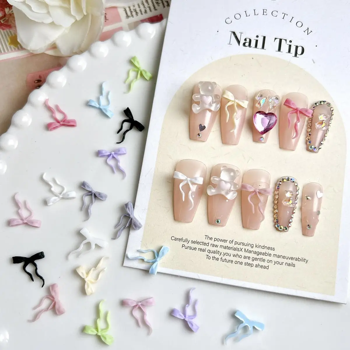 Słodka żywiczna wstążka kokardka do paznokci luzem 3D wielokolorowa miękka kokardka do zdobienia paznokci spinka do włosów ręcznie robione DIY akcesoria rzemieślnicze