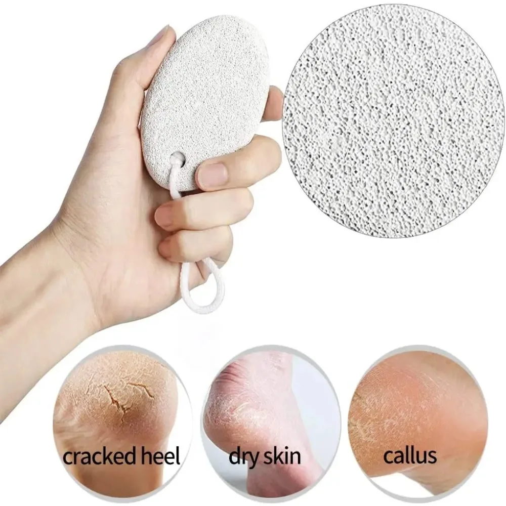 Elliptical Natural Pumice Stone Feet Dead Skin Hard Grinding Foot Stone Exfoliation Tool Accessories Foot Scrubber