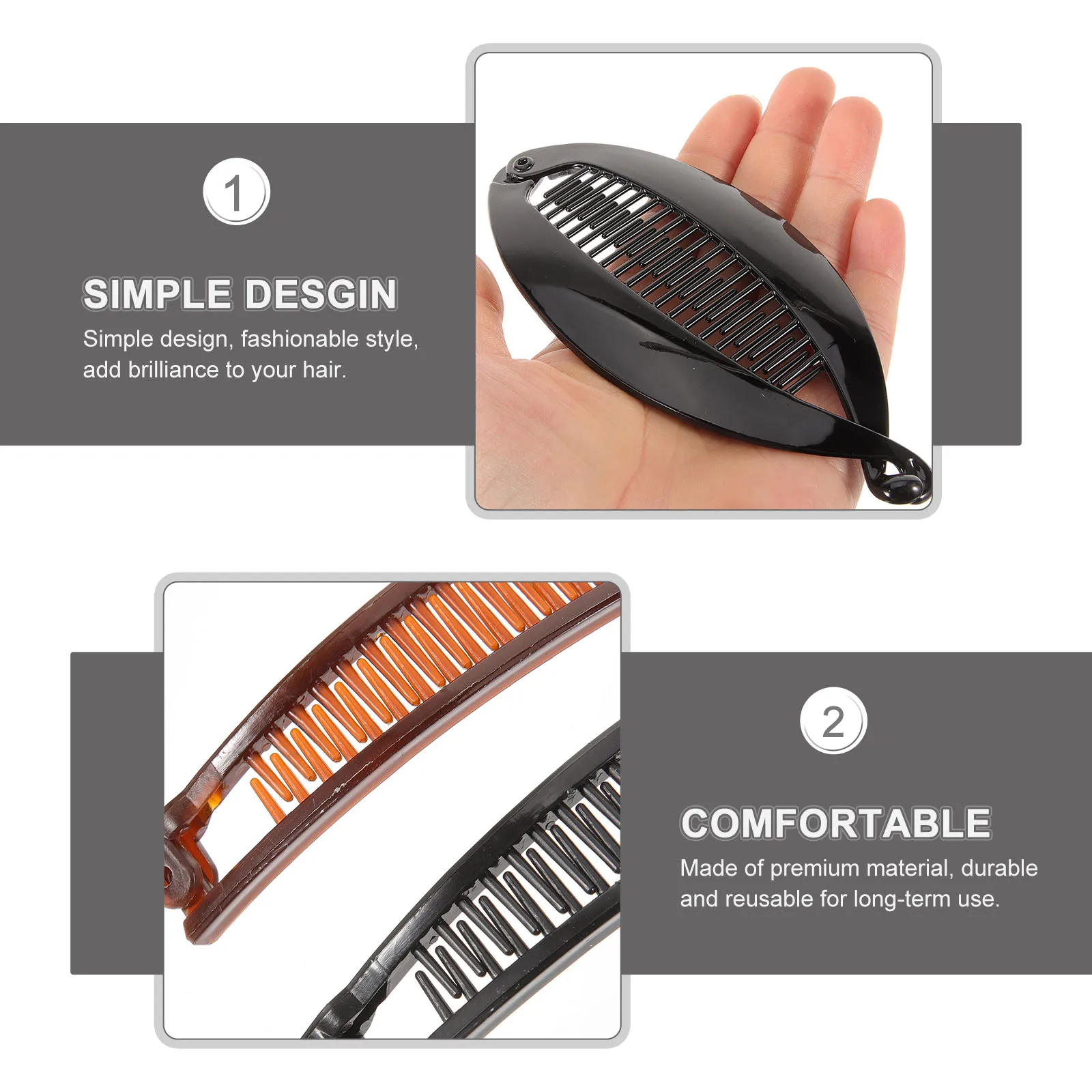 

6pcs Hair Comb Set Plastic Banana Clip For Women Vintage Hairpins Retro Hair Clamp Styling Tool Party Wedding Accessories