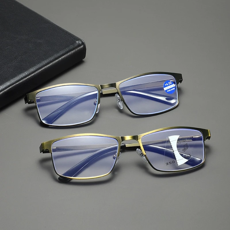 Unisex Unisex Square Bifocal Reading Glasses Men Women Vintage Far Near Sighted Eyeglasses Metal Frame Clear Lens Presbyopia Eyewear - Aliexpress Deal