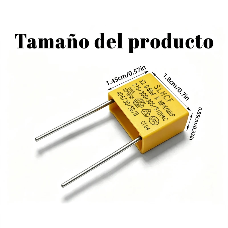 0.68uF PBT Shell Film Capacitor Without Wire for Power Adapter Home Appliance Board LED Power Supply Lamp