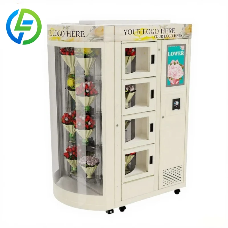 FL  Space-Efficient Flower Vending Unit with Custom Branding and Real-Time Tracking