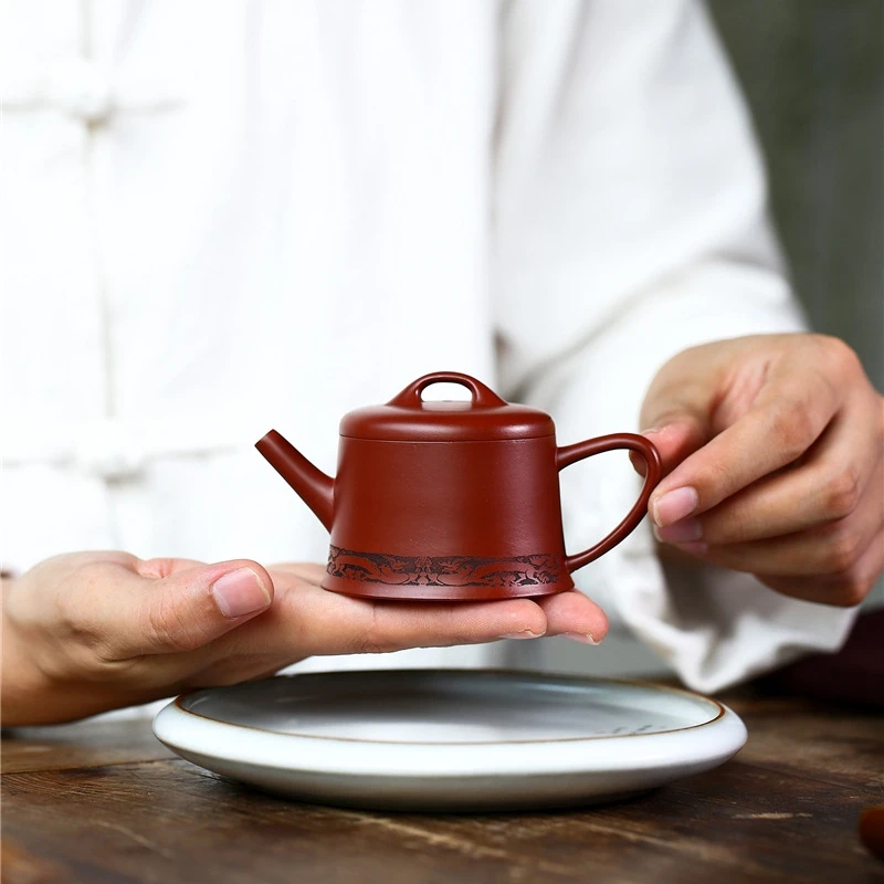 

80ml Master Tea Pot 10 Infuser Holes Certificate Paper True Yixing Zisha Red Clay JingLan Pot Made In China