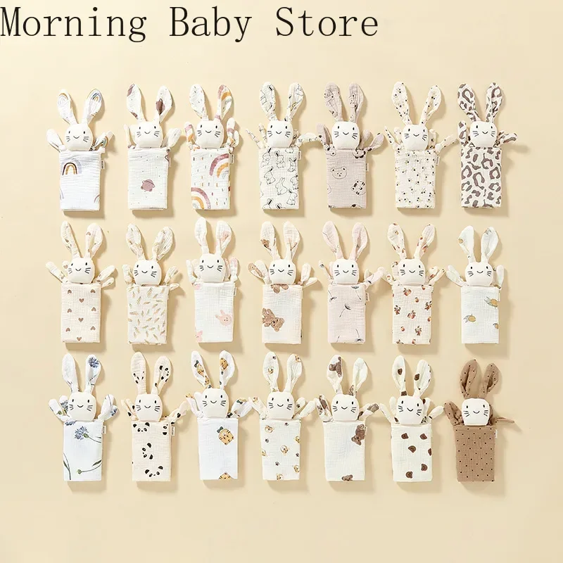 Cartoon Printing Soothing Towel Baby Blanket Cotton Gauze Baby Infant Sleeping Doll Saliva Towel Toddler Toys Babies Items