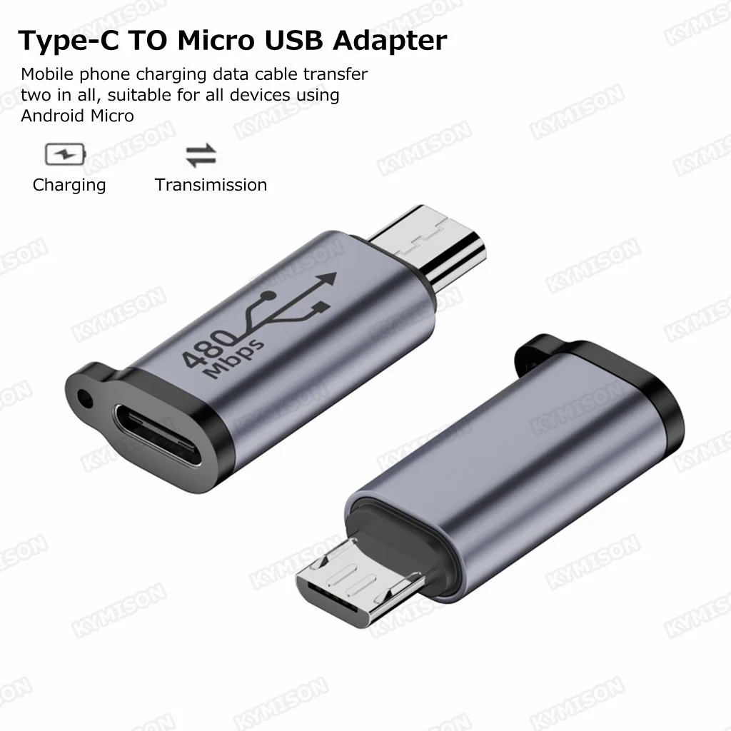 2 sztuk/partia typ C/Mini/Micro USB/adapter oświetlenia USB C żeński na V8 męski konwerter do ładowarki tabletu Huawei synchronizacja danych