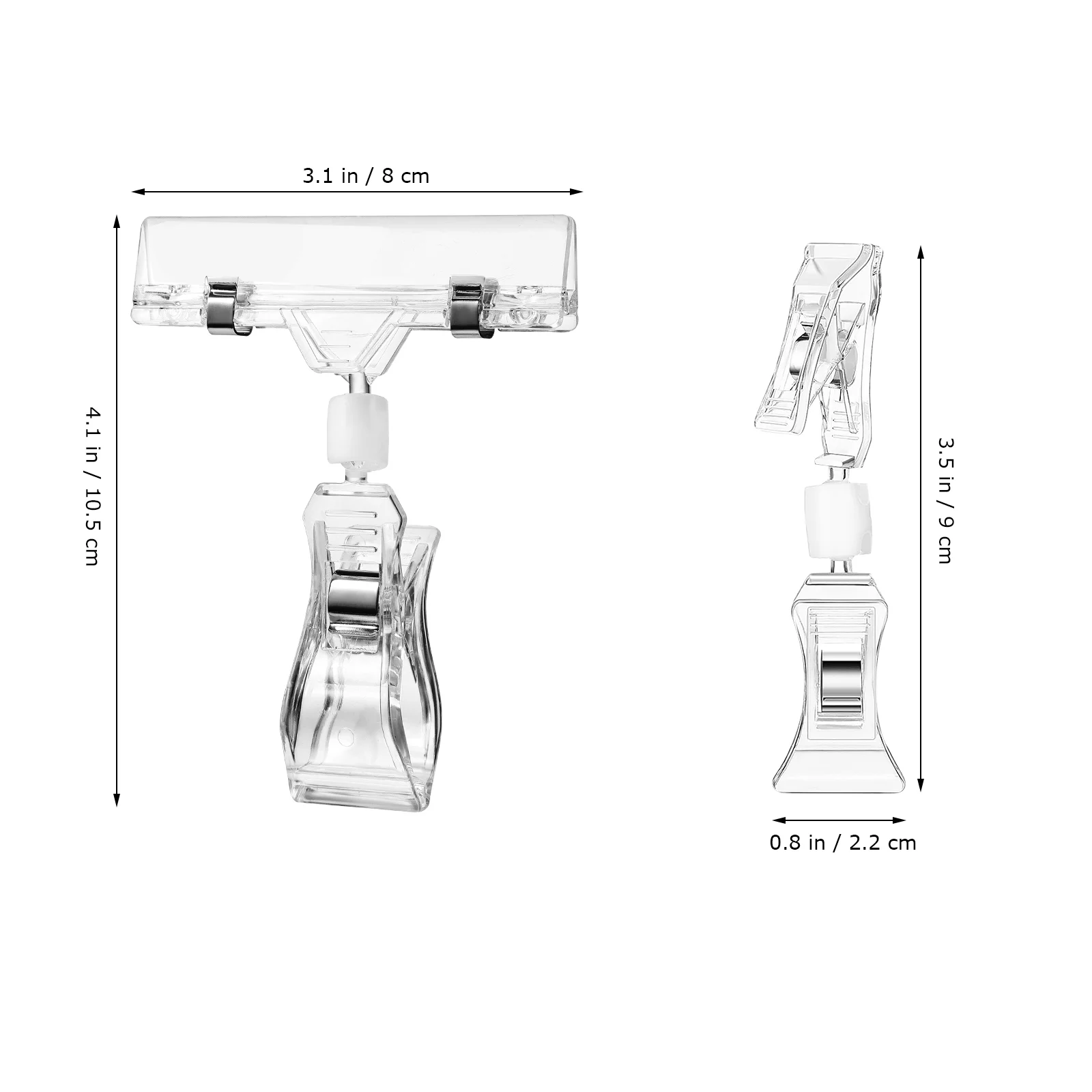 Imagem -02 - Clear Double Sided Sign Clip Rotatable Preço Display Rack Titular da Etiqueta Prateleira Preço Giratório Sinal da Mercadoria 40 Pcs