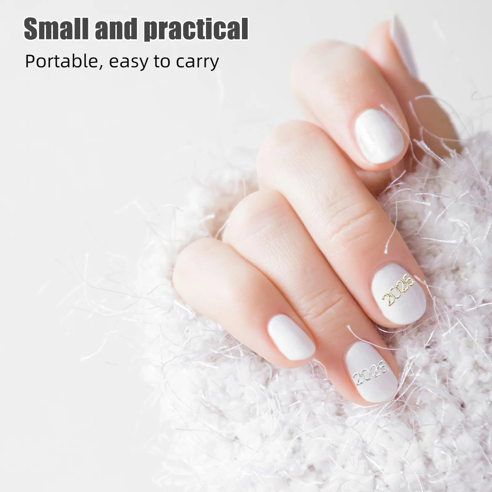 

100Pcs 2026 Nail Art Charms Metal Number Glitter Flatback Manicure Decor for DIY Nail Jewelry Accessories Party Wedding Daily