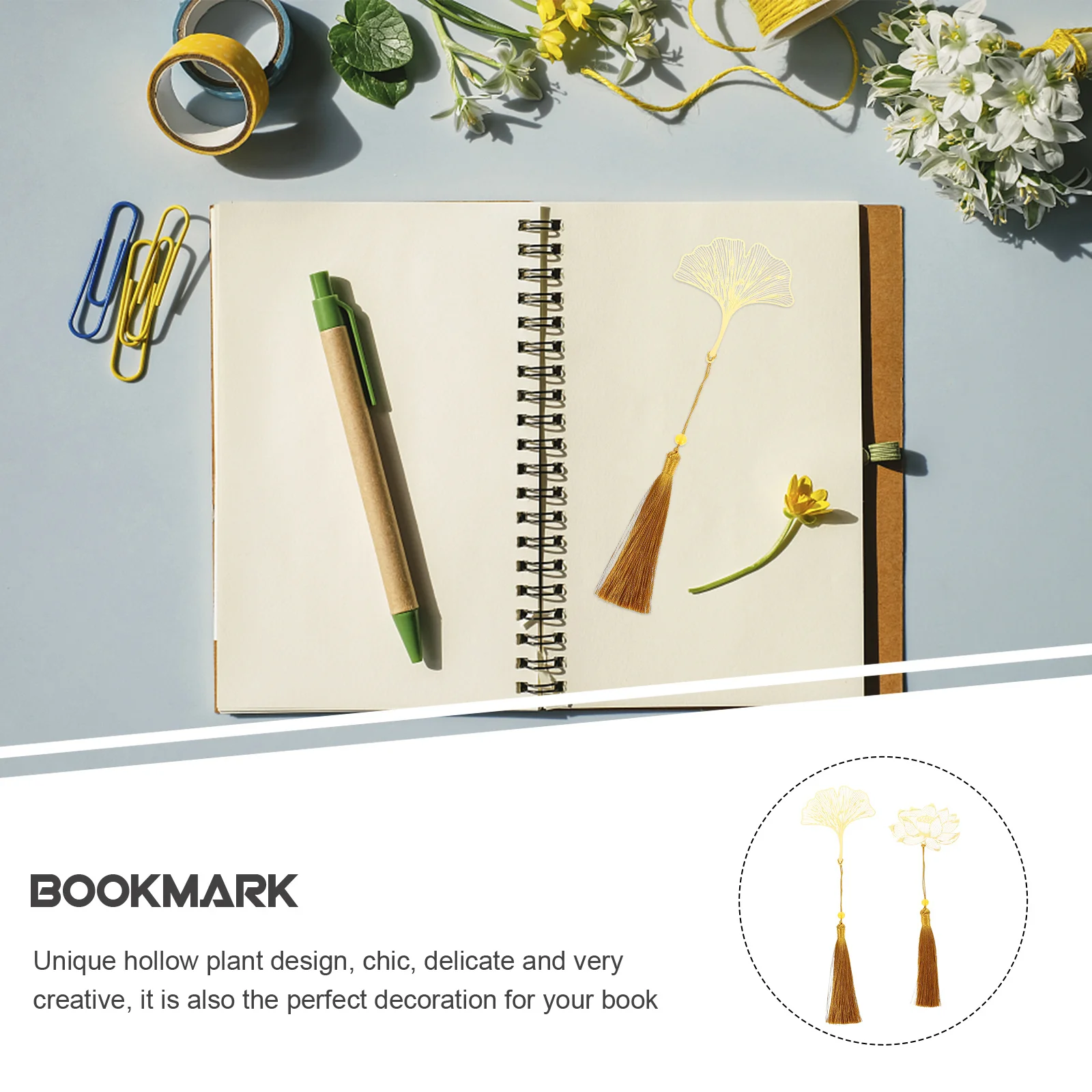 

2Pcs Metal Bookmark Hollow-Out Leaf Pattern Delicate Decorative Page Markers Creative Elegant Reading Accessories