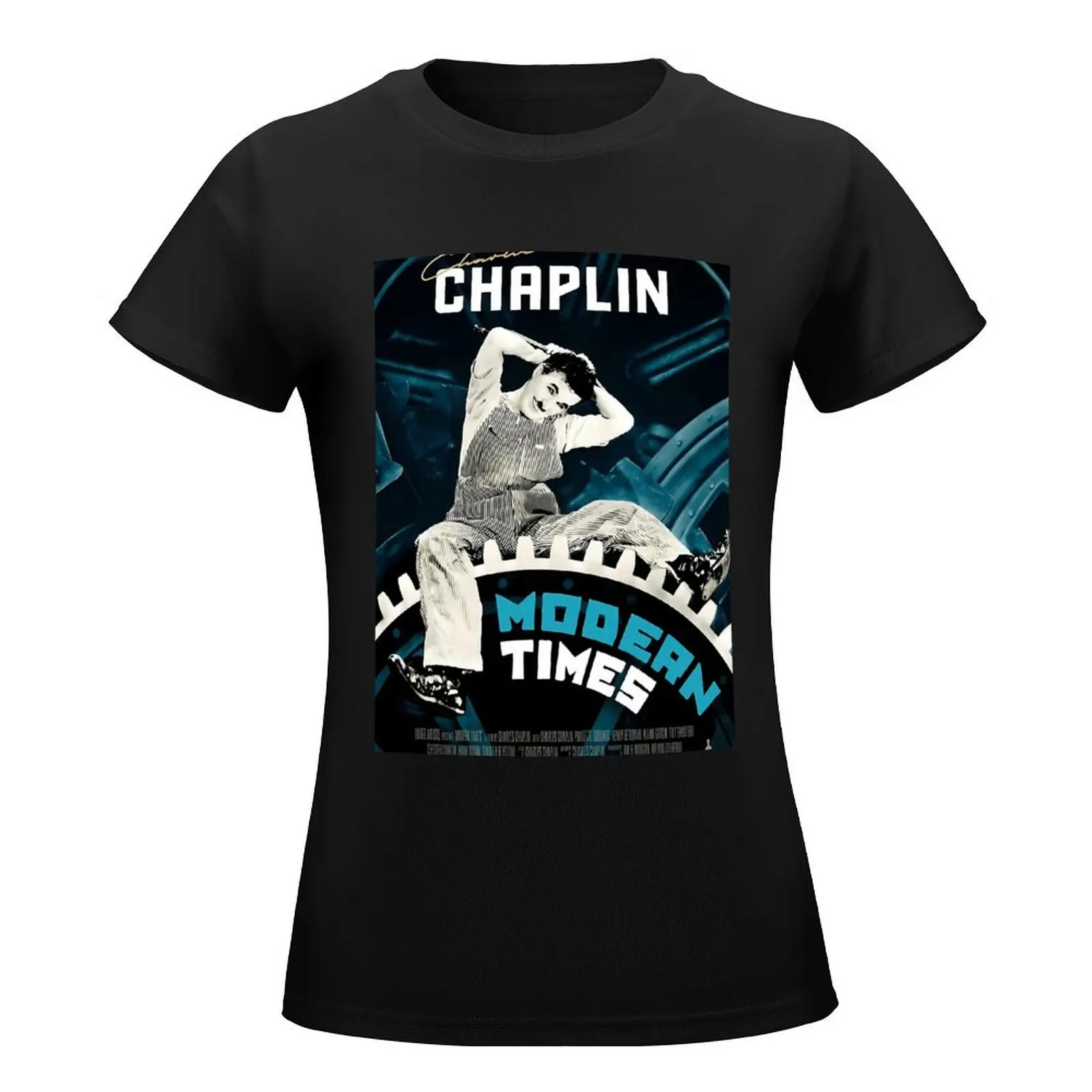 Modern Times by Charlie Chaplin Movie T-Shirt customizeds customs new edition t shirts for Women