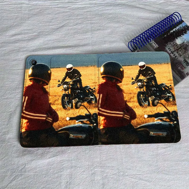 

Motorcycle Couple Anime Tablet Case For Samsung Galaxy Tab A A7 A8 A9 A11 S6 S11 Lite Plus 10.1 10.4 10.5 Inch