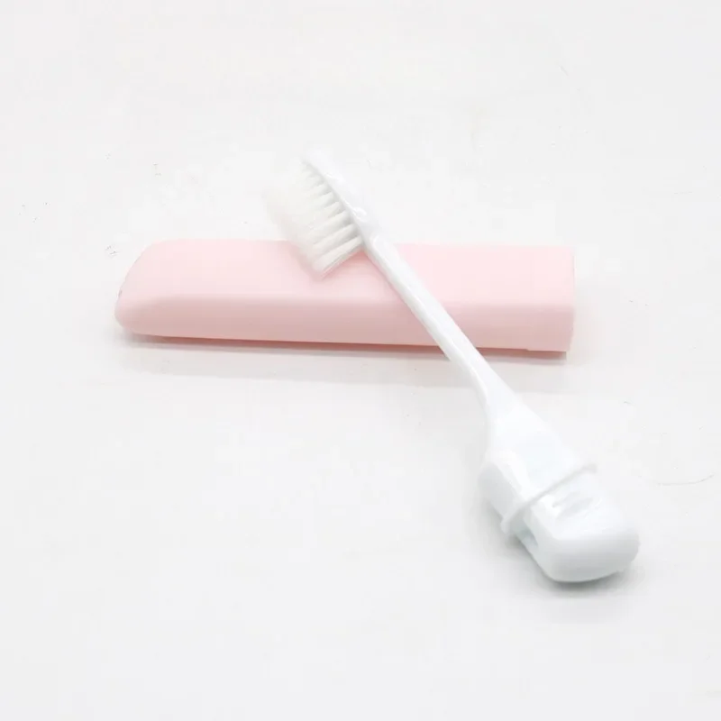 Portable Foldable Soft Toothbrush Macaron Color Outdoor Camping Carry Small Short Traveling Transparent Candy Colors Hiking Oral