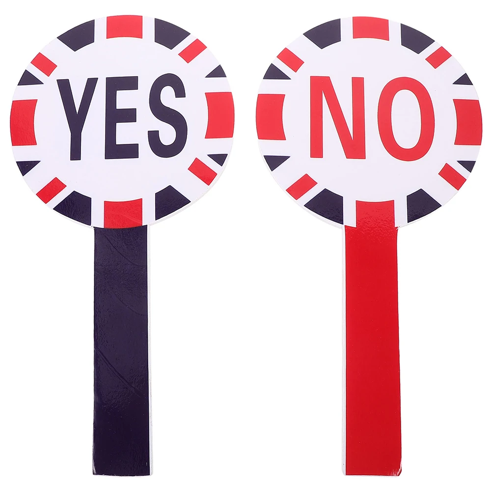 

2pcs Reusable Erasable Judge Paddle Classroom Voting Board School Game Event Teaching Supplies Foam Yes No Paddle