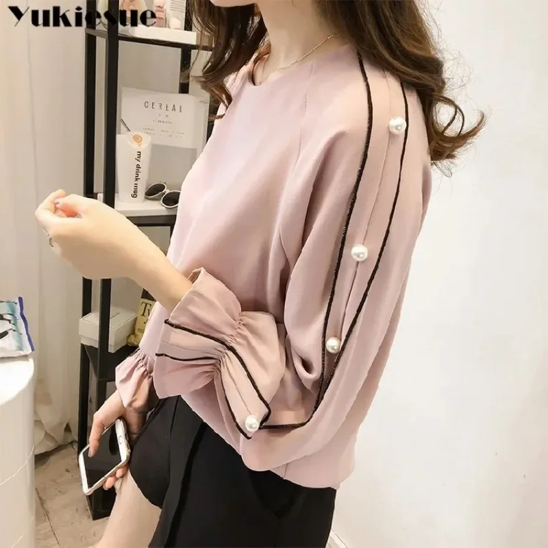 

2022 summer long sleeve women's shirt blouse for women blusas womens tops and blouses chiffon shirts ladie's top clothes