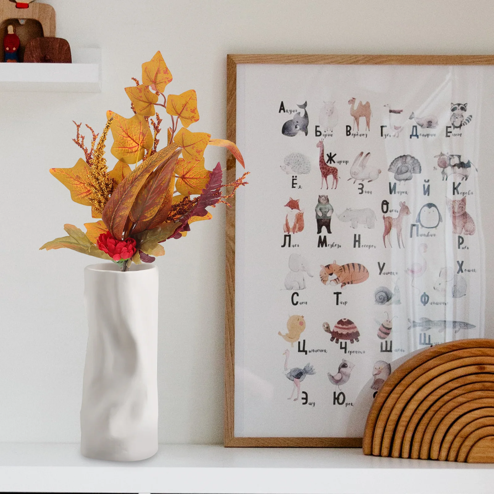 

Simulation Maple Branch Artificial Fall Leaves For Home Decor Vase Filler Thanksgiving Decoration Autumn Faux Centerpiece