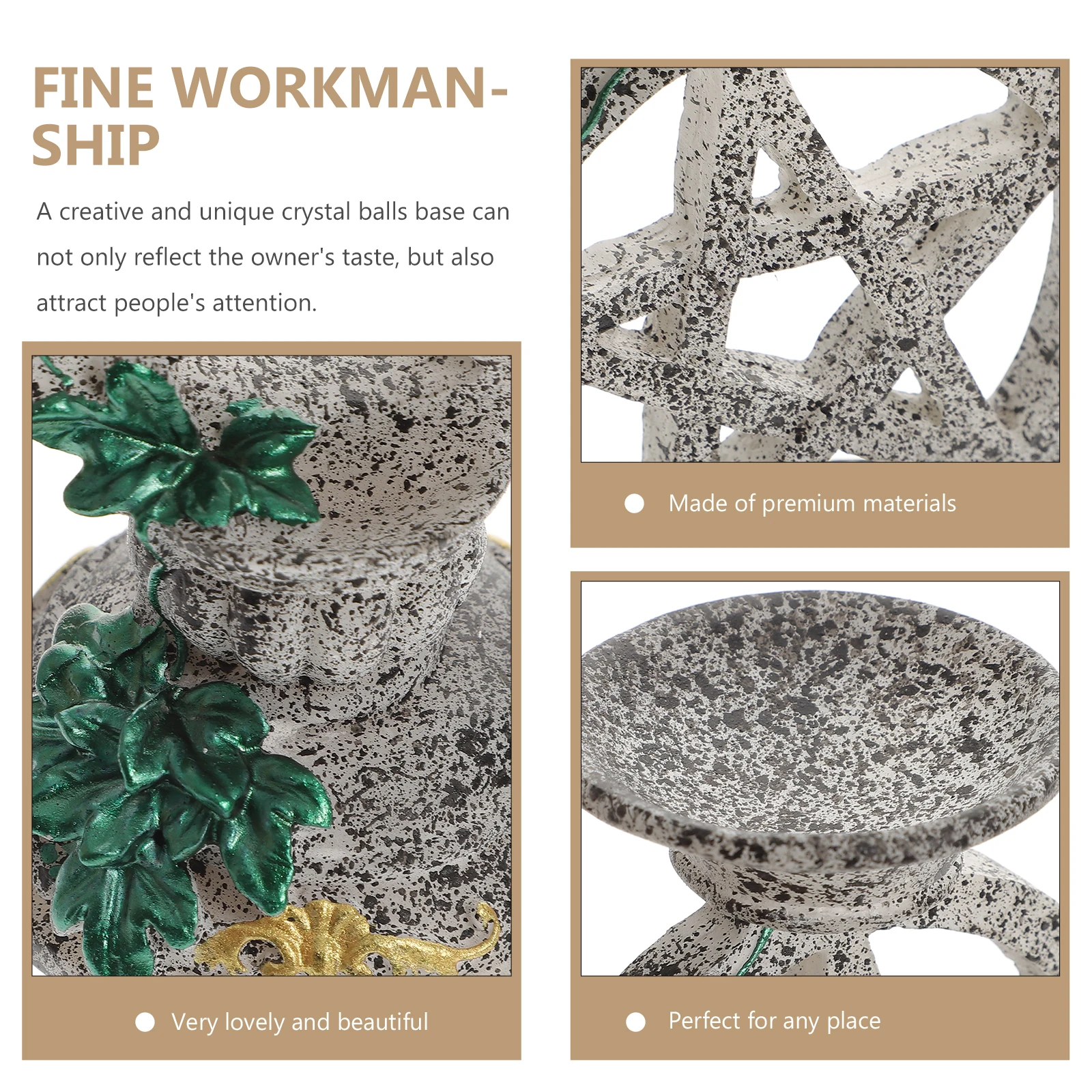 

Creative Resin Set Home Decor Display Crystal Ball Crystal Ball Display Stand Holder Base Stand Holder Base Ornament