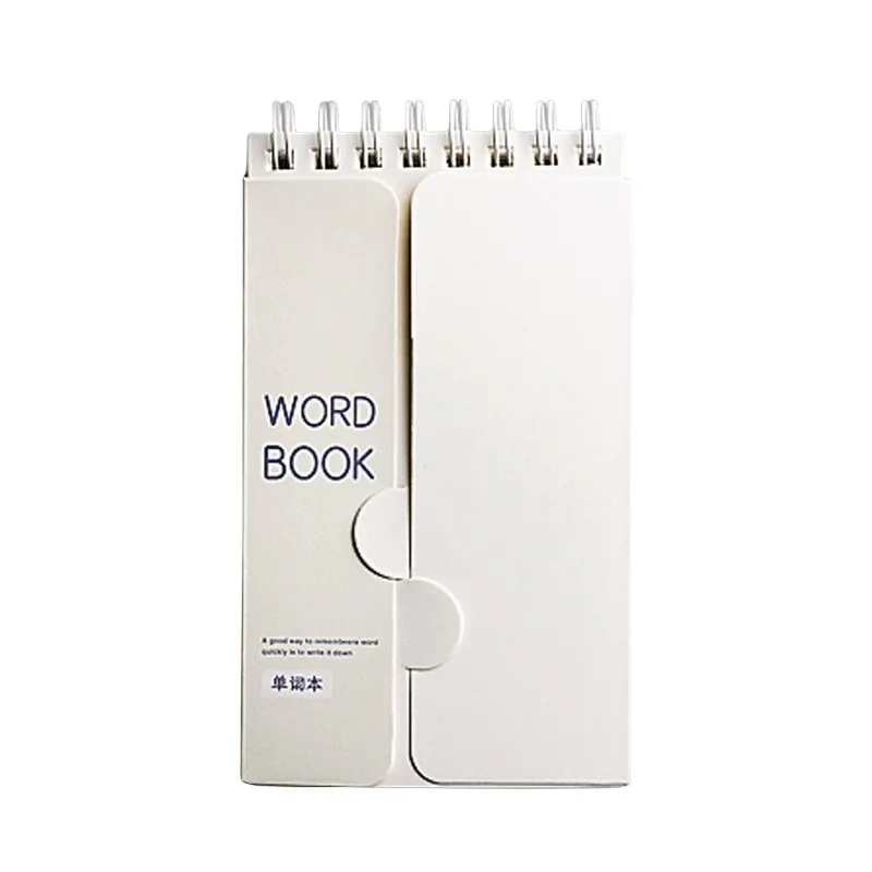 Portable Vocabulary Memory Notepad - Shorthand Spiral Notebook for Planning and Memorization with Cover-Up Feature