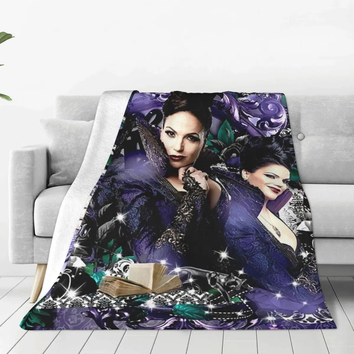 Regina Mills Once Upon A Time Blanket Flannel Multi-function Sofa Throw Blankets For Home Bedroom Outdoor Throws Bedspread Quilt