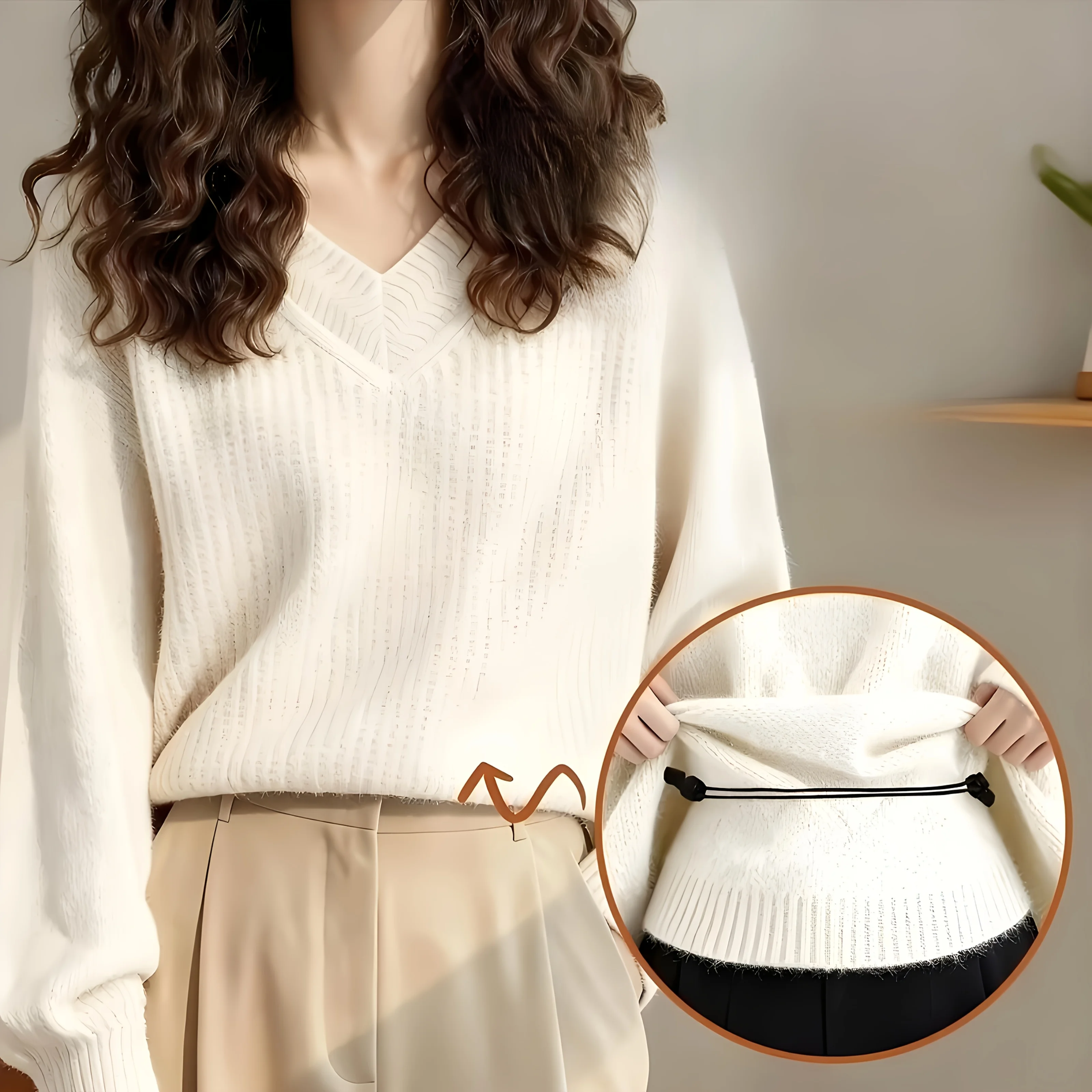 3Pcs Adjustable Drawstring Waist Belt, Invisible Hem Cinch Clip, Sweater Shortener, Hoodie Drawstring Tightener for Clothes